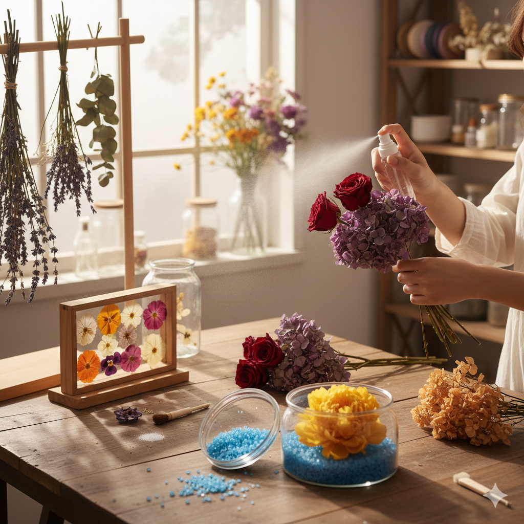 how to preserve dried flowers