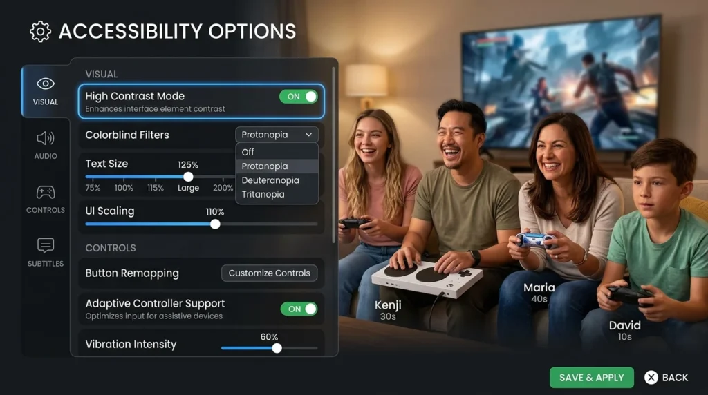 gaming accessibility options