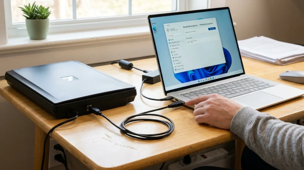 connect a scanner to your device windows