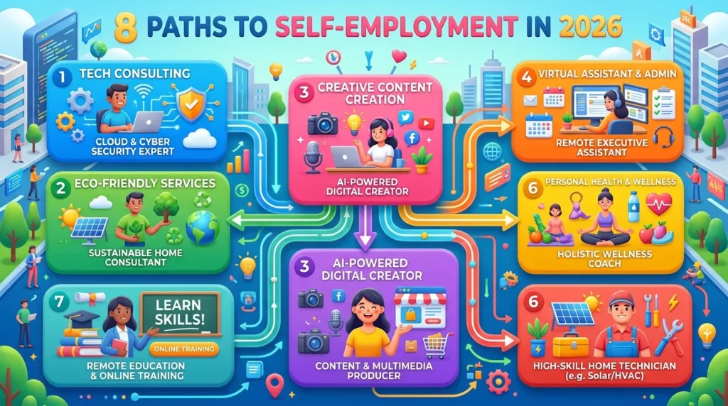 Seven paths to self employment 202607132101