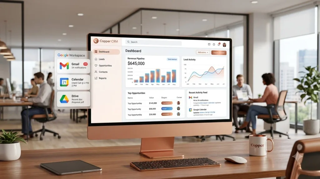 Copper CRM dashboard interface 202608200819