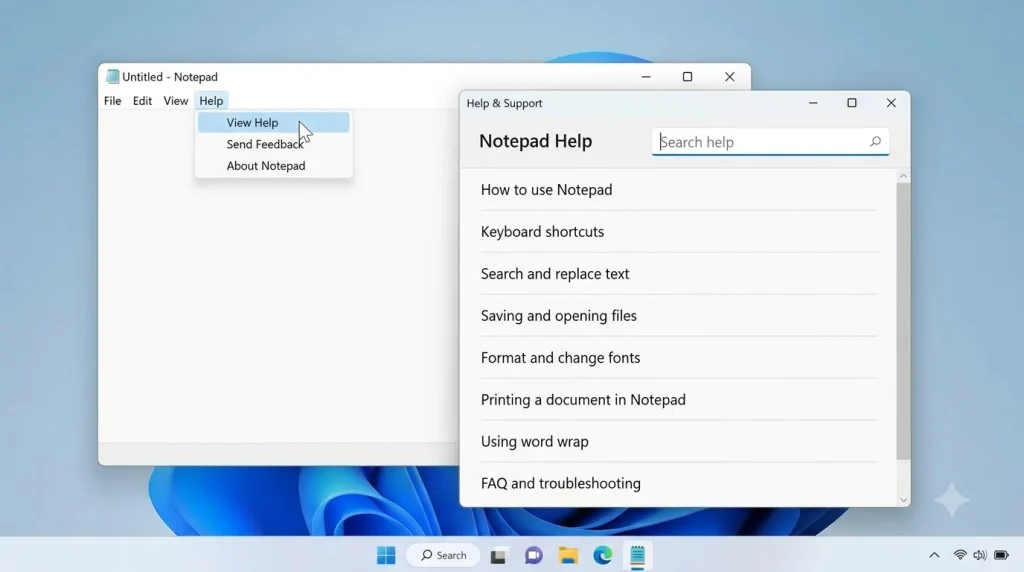 Access Notepad Help Directly 20261018002820