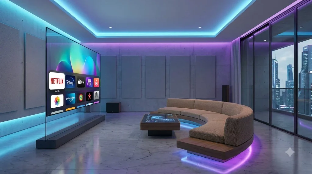 Best Streaming Platforms (2026): Top 10 Services Compared 1 Home cinema setup with screen 20261013152856 1