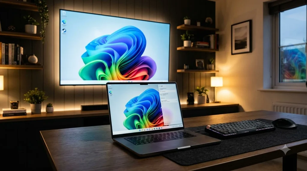 How to Screen Share to TV (2026): Phone, Laptop & PC Guide 4 Laptop casting to TV screen 20261018195704
