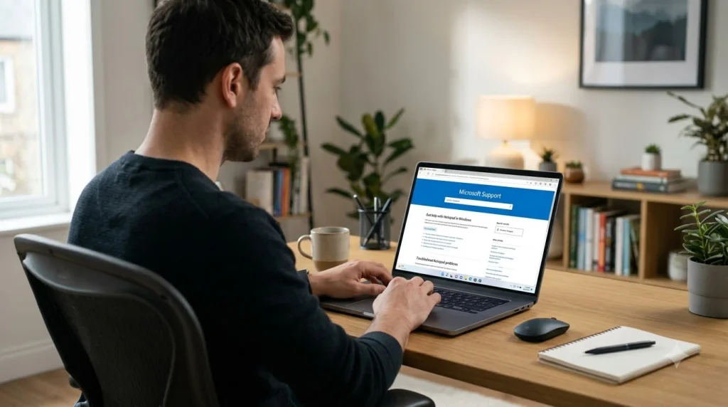 Person using laptop for support 20261018003043