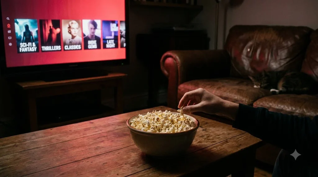 Best Streaming Platforms (2026): Top 10 Services Compared 2 Popcorn on coffee table 20261013153637